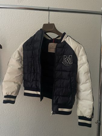 Moncler Kinder Daunenjacke blau weiss Grösse 140cm 10J