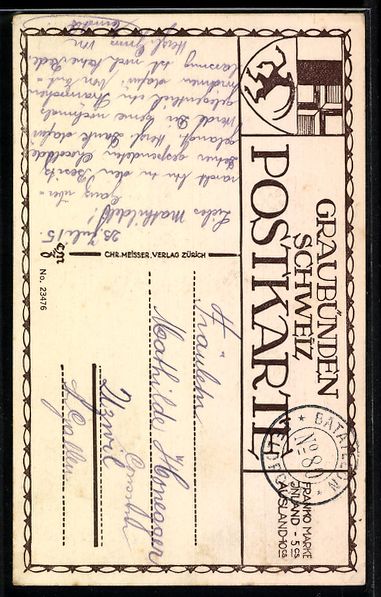 Cartoline postali: AK Avers-Cresta, Mit Weissberg – Usato da Berlin venduto da bartko-reher 1
