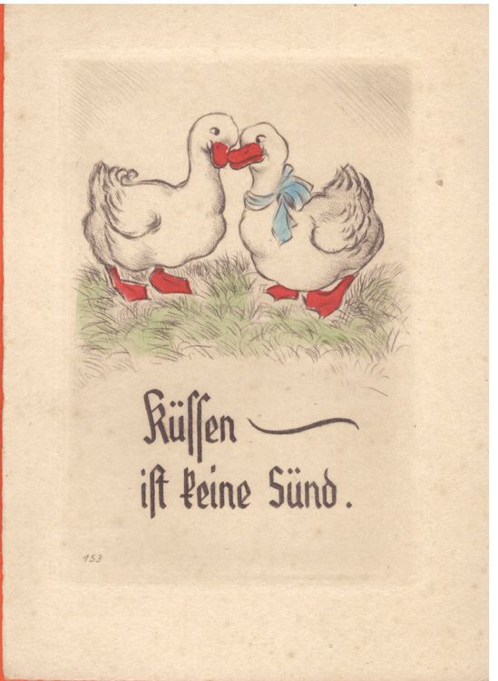 KÜNSTLERJUXKARTE MIT SPRUCH KÜSSEN IST KEINE SÜND Kaufen auf Ricardo