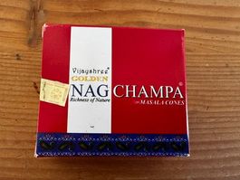 Räucherkegel Vijayshree Golden Nag Champa neu original