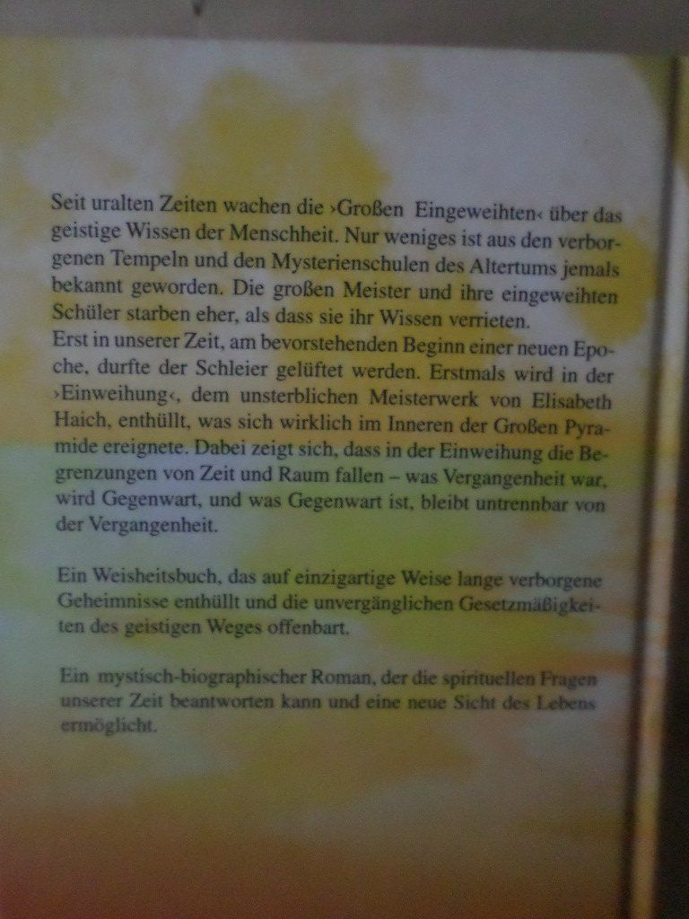 Libri: Einweihung / Elisabeth Haich – Usato da Liestal venduto da man_7bt6 1