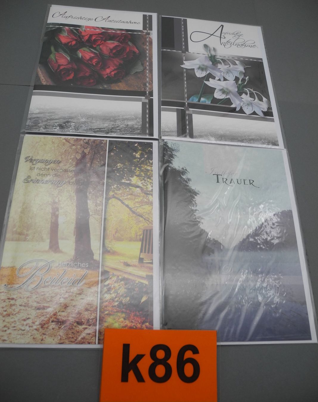 Karten: 4 Stk. Trauerkarten, Nr. k86 – Neu und originalverpackt aus Kottwil von Crazyrolf