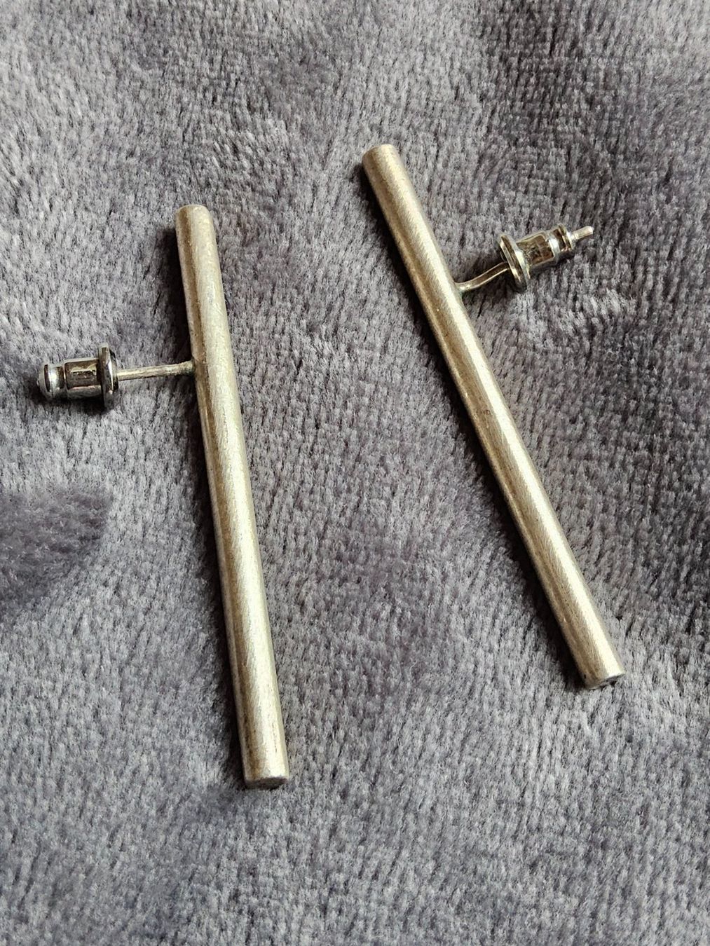 Orecchini pendenti & Orecchini a lobo: Sterling Silber schicke Stab Ohrstecker – Usato da Zürich venduto da SciTec 1