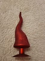 Rote Weihnachtsdeko, Spitze mit Glitzer