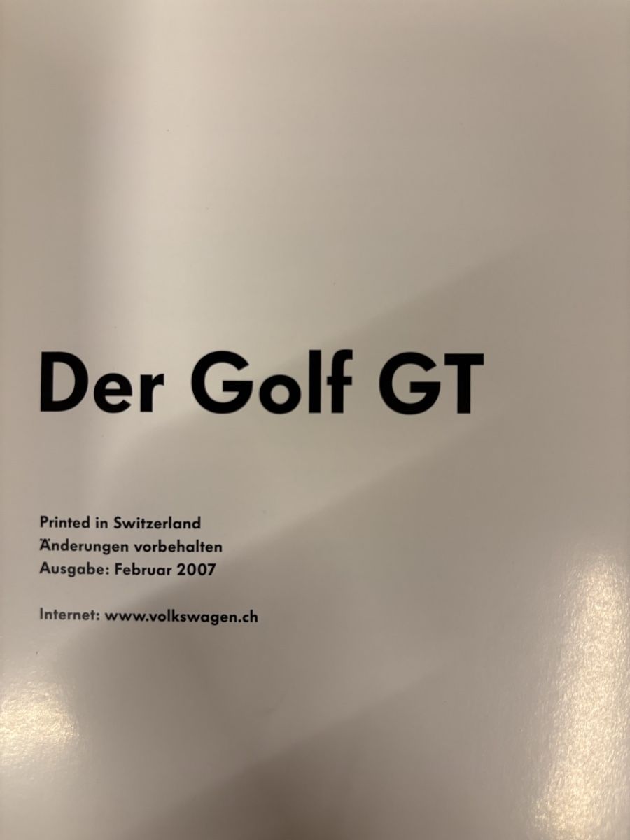 VW Documenti: VW Golf GT Prospekt, 2006 oder 2007 – Usato da Freienstein venduto da Golfbueb 3