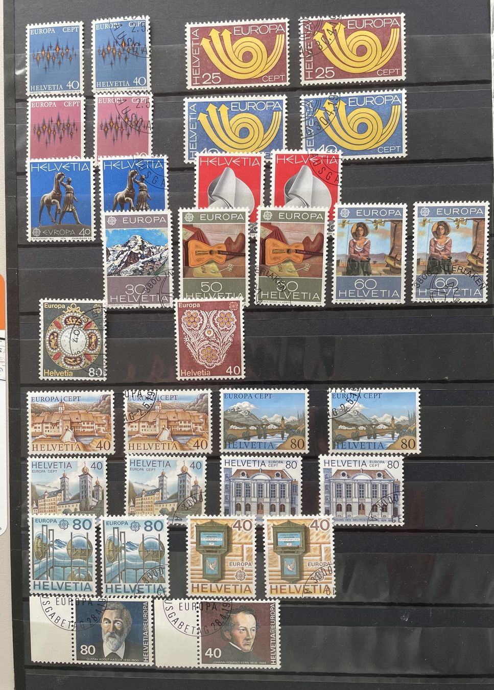 Alle Briefmarken: Europamarken Schweiz 1957-2001 – Gebraucht aus Winterthur von Akatamaran 1