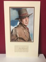 GARY COOPER - handsigniert im Passepartout (48x30cm) mit COA