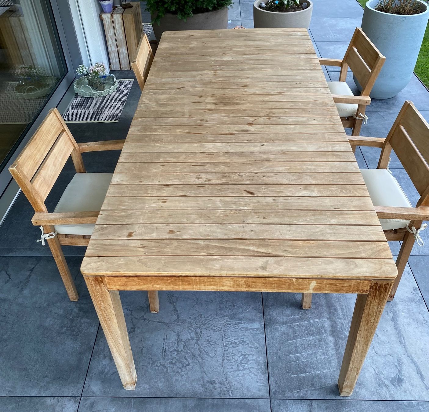Set di tavolo e panche: Gartentisch Holz – Usato da Chur venduto da chrisdoc3 3