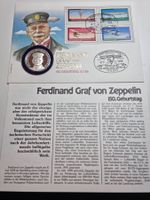 1988 Silber Münzbrief 150. Geburtstag Graf Zeppelin