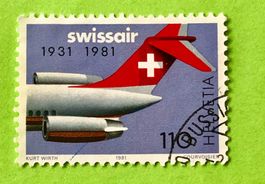  Nr.653 Sonderpostmarken 50 Jahr Swissair GESTEMPELT 1981  ﻿