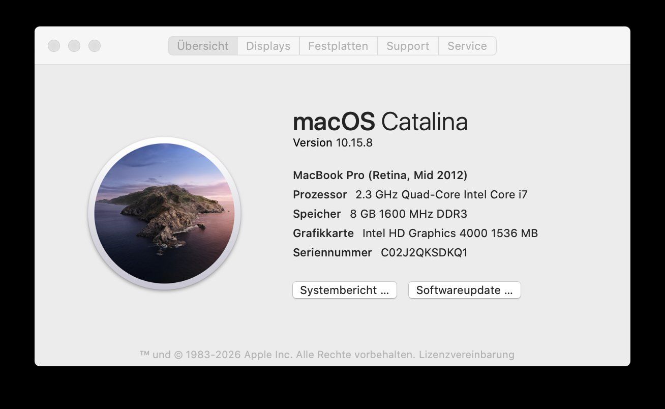 Apple Portables: MacBook Pro Retina 15" Mid 2012 / 8GB / 128GB SSD – D'occasion à Meisterschwanden par Discus0 1