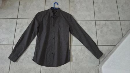Chemise garçon grise chinée