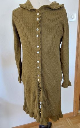 Strickjacke Deerberg oliv M Baumwolle