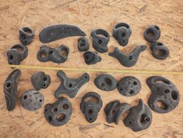 Klettergriffe schwarz, div. Grössen und Formen