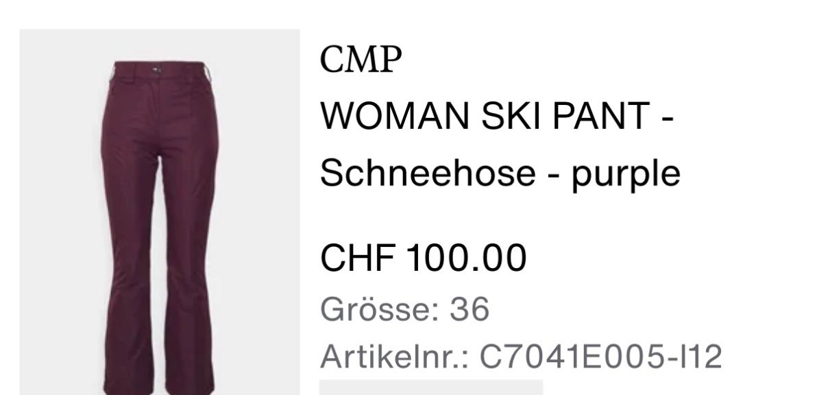 CMP Pantaloni: NEU! Damen Skihose von CMP Gr.36 – Nuovo e nell'imballaggio originale da Schönenwerd venduto da d.chiara 9