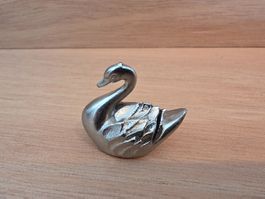11 kleine Schwanen-Figuren – Vintage – silberfarben ca. 3 cm