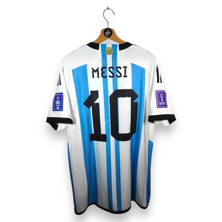 Original 2022-23 Argentina Home Trikot Player Version Messi