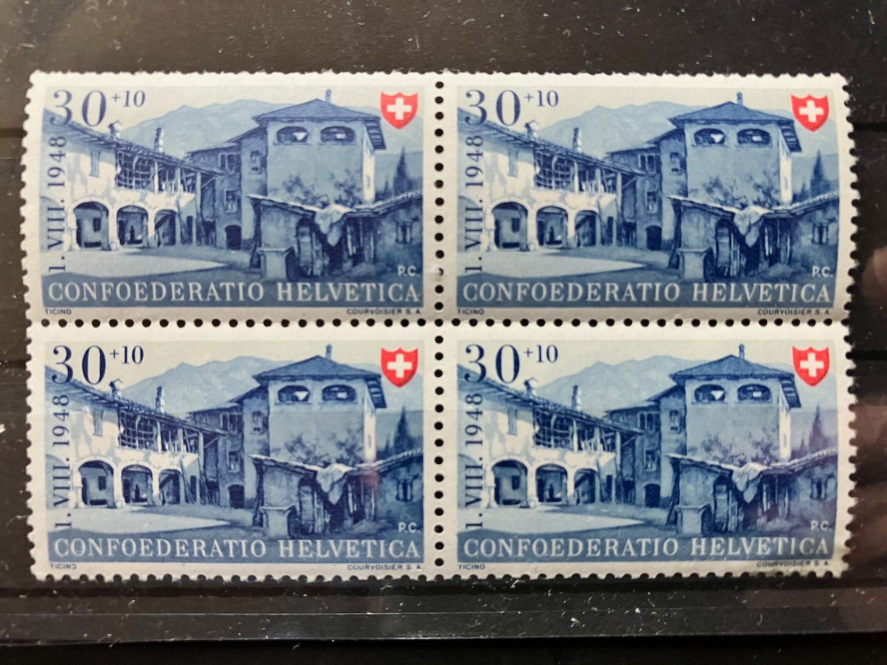 Alle Briefmarken: Pro Patria 1947-49 Viererblöcke postfrisch – Gebraucht aus Nesslau von zueri6 5