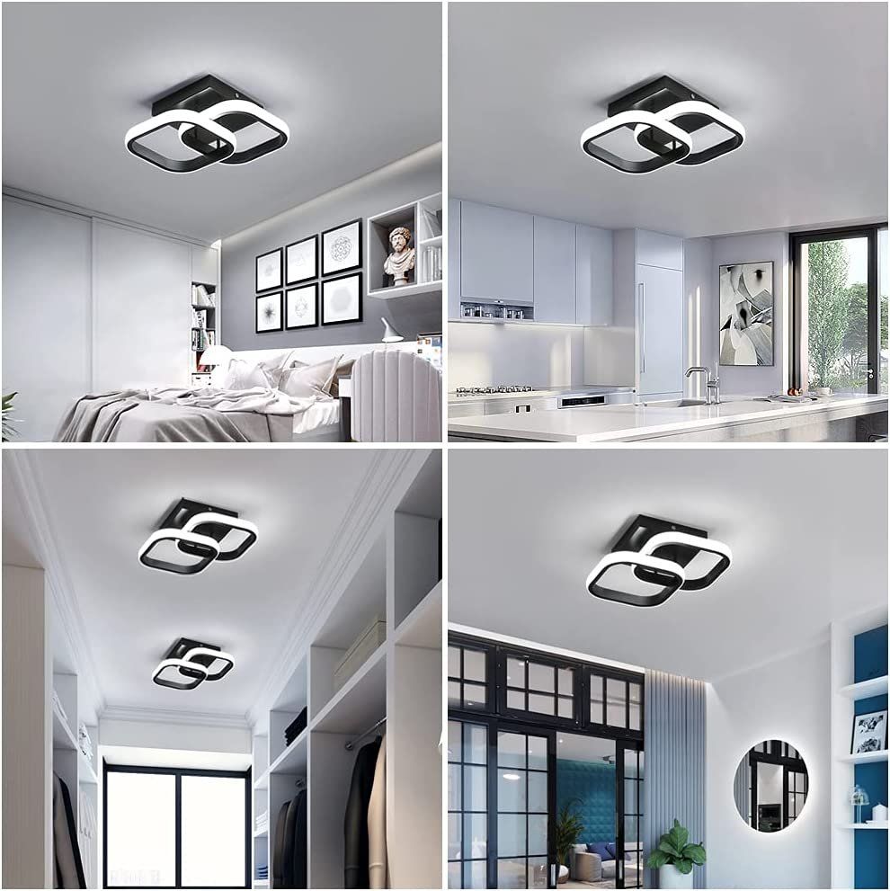 Lampadari & plafoniere: 22W 2 LED Deckenleuchte Quadratisch Schwarz Acryl leichte – Nuovo e nell'imballaggio originale da Zürich venduto da Novamart 3
