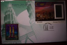 Petronas Twin Towers Malaysia Briefmarke Ersttagsbrief 49