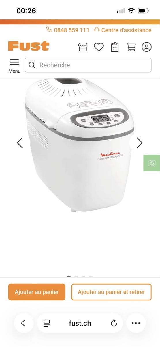 Moulinex Appareils de cuisine: Machine à pain Moulinex Home breaks – D'occasion à Fribourg par C.Ro