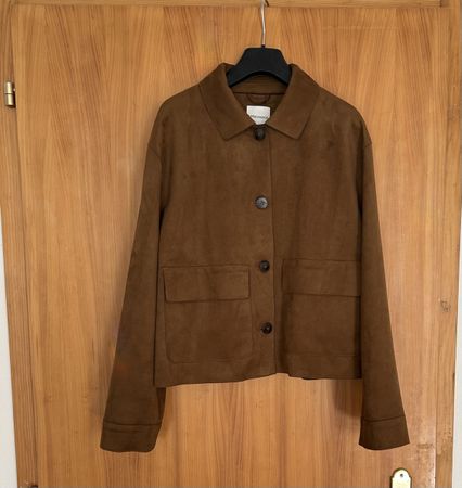 Stradivarius Jacke braun Wildlederoptik Grösse L