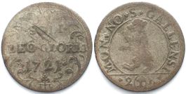 Schweiz ST. GALLEN Halbbatzen 1721 Billon