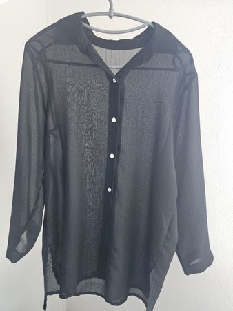 Chemise noire transparente, taille M-L