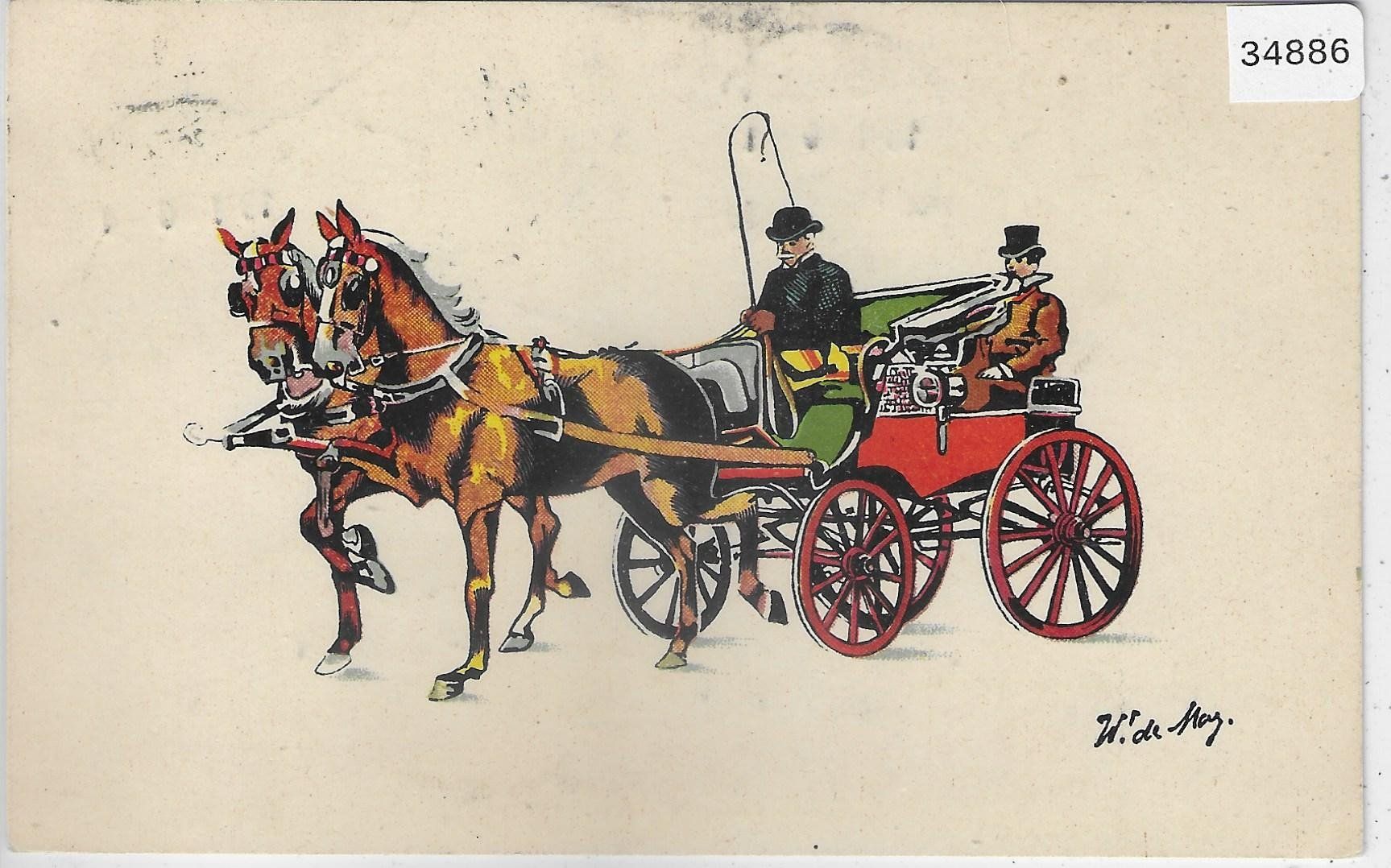 Cartes postales: Die Kutsche - Künstler: E. de May – D'occasion à Ettingen par Kartenplanet
