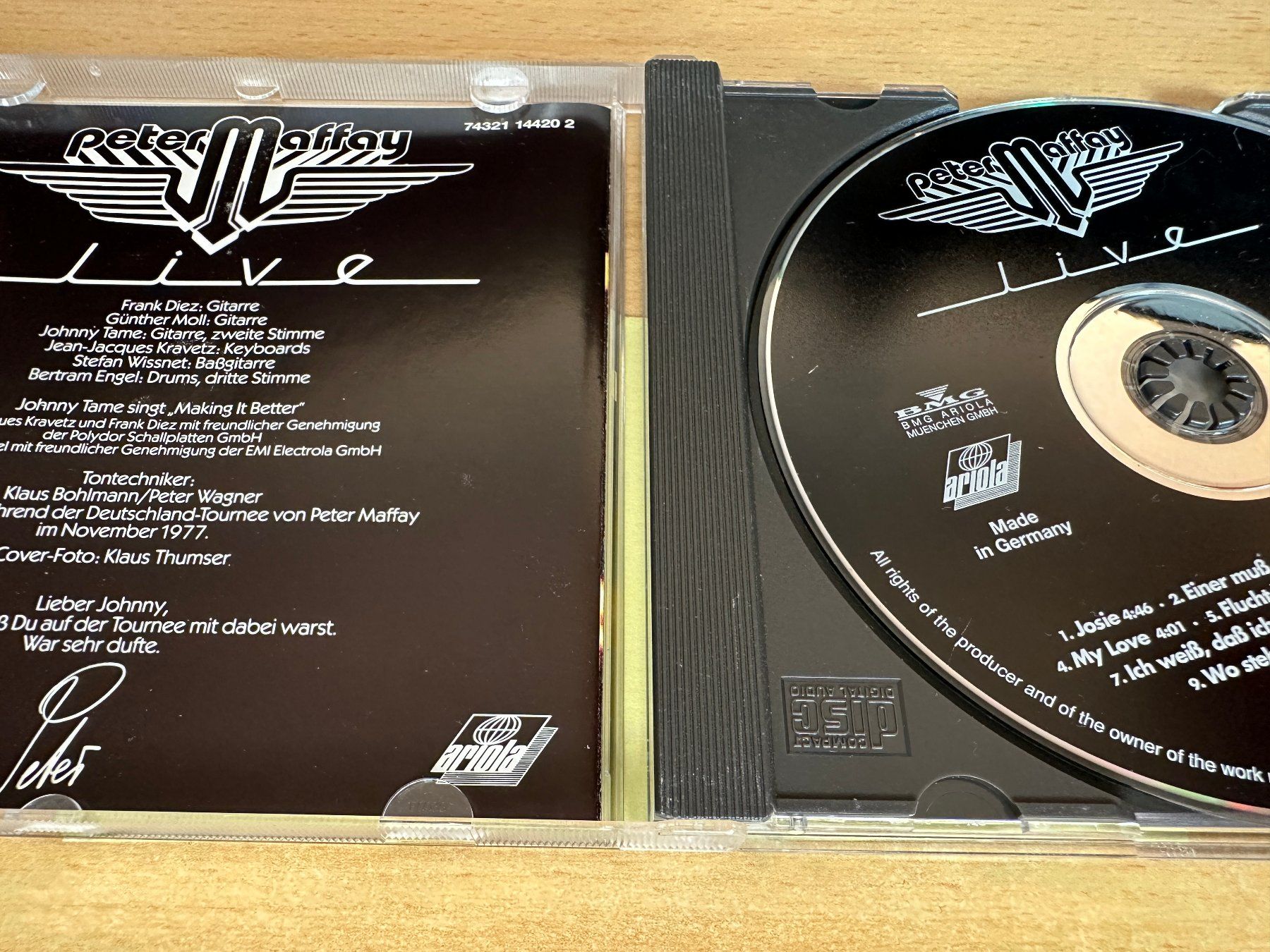 CD: Peter Maffay – Live – Usato da Rikon im Tösstal venduto da Alpenmutz 2