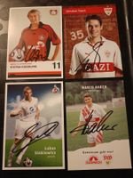 Bundesliga - 4 signierte Autogrammkarten
