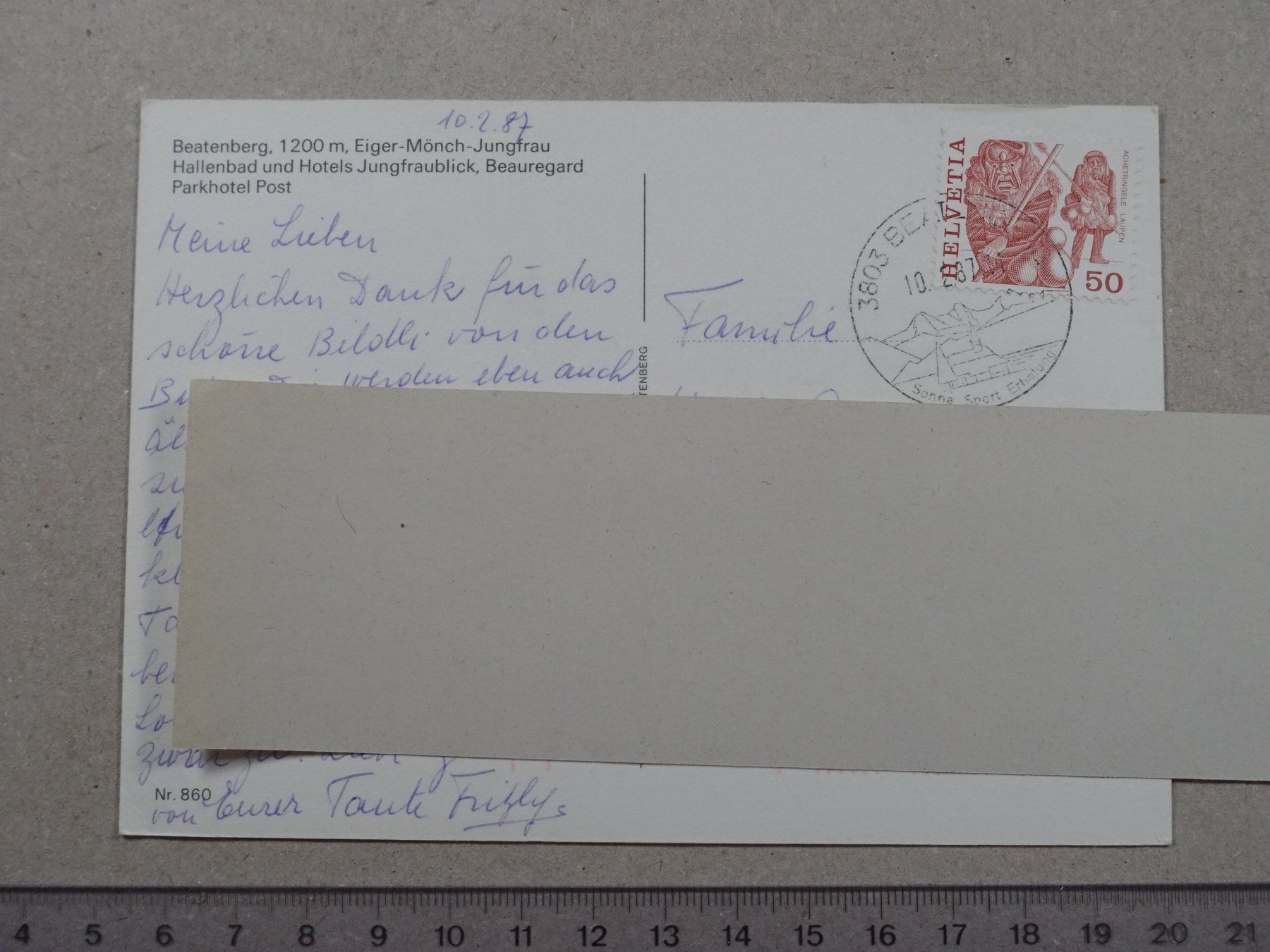 Cartes postales: Beatenberg, 1987 – D'occasion à Lenzburg par fh1 1