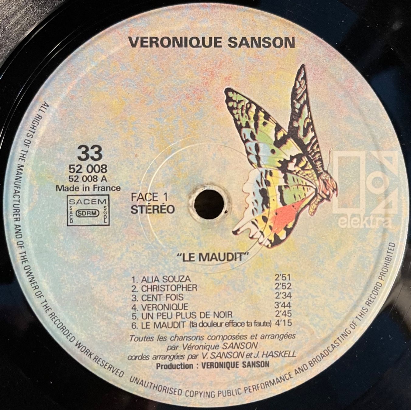 Dischi in vinile: VERONIQUE SANSON - LE MAUDIT - 33 Tours – Usato da Bussigny venduto da vinyl-pas-cher 3