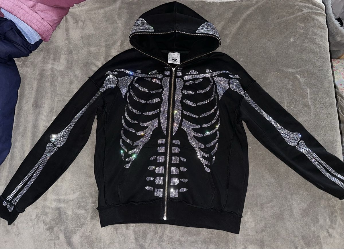 Maglioni & Felpe: Klan Life skeleton full zip strass – Usato da Buchillon venduto da ITASAP 1