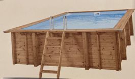 Pool aus Kiefernholz Sparset