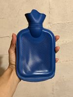 Wärmflasche blau Gummi kleine Ausführung neuwertig