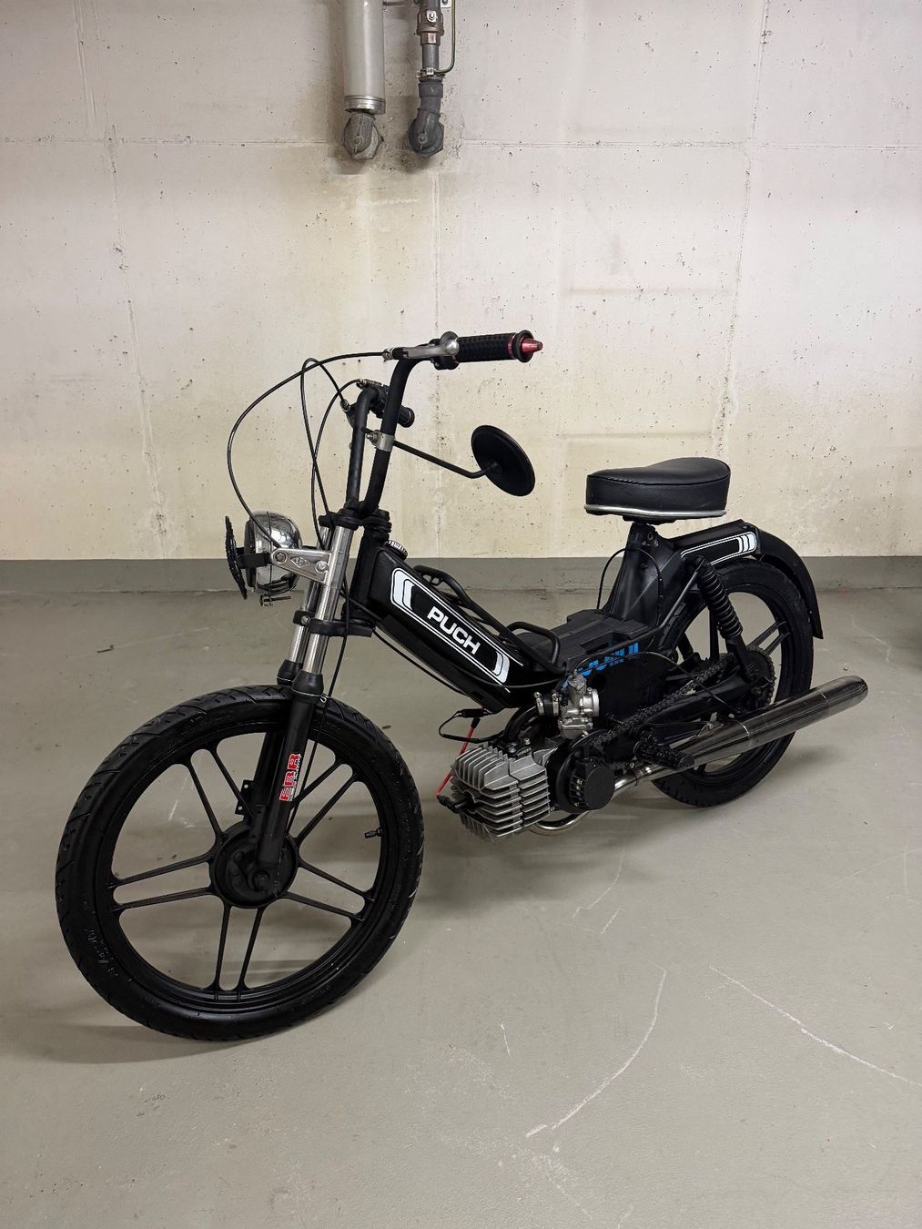 Puch Ciclomotori: Schwarzes Puch Maxi S mit 75ccm Italkit Setup – Usato da Wädenswil venduto da Mueller_Kevin