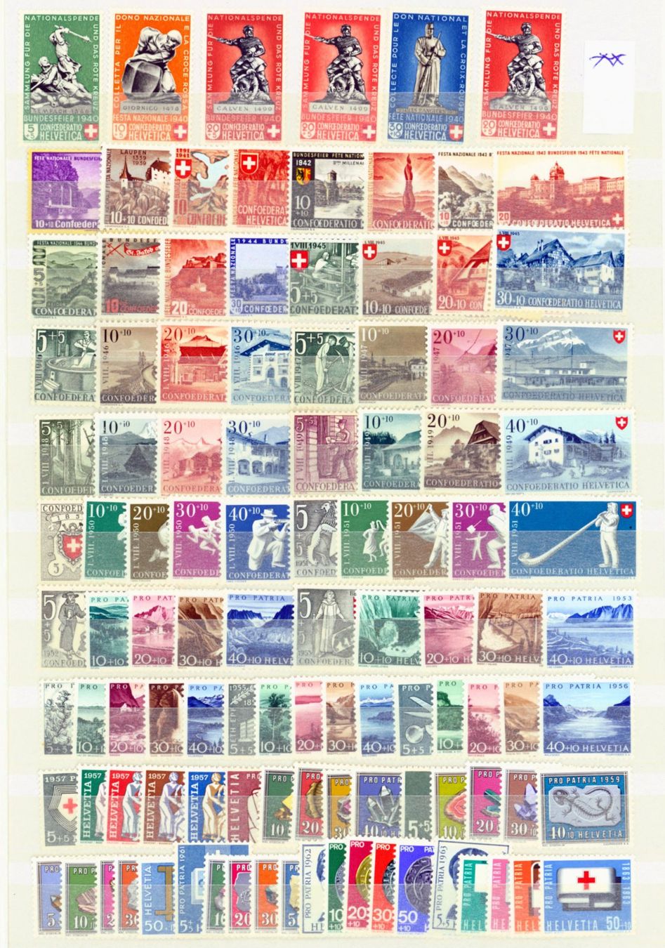 Alle Briefmarken: Pro Patria Sammlung ** mit 5 C (C277) – Neu (gemäss Beschreibung) aus Seuzach von Philahits