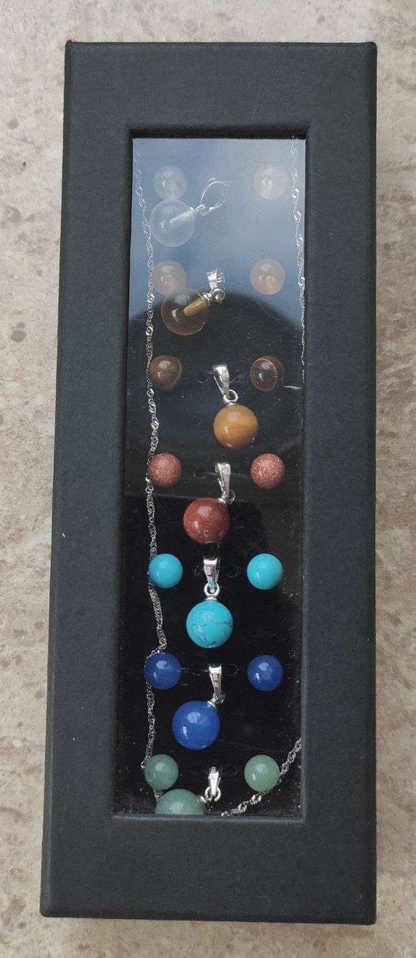Altri gioielli: 7 Edelsteinsets mit Halskette/Silber 925 – Nuovo (secondo la descrizione) da Miège venduto da gitarro68