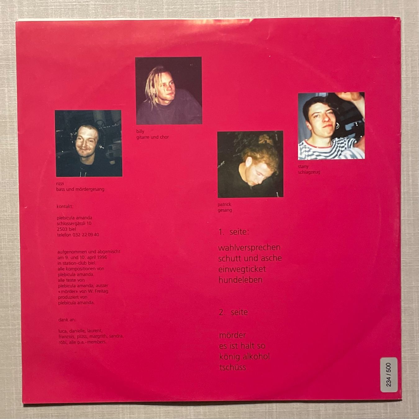 Dischi in vinile: Plebicula, Amanda CH Punk – Usato da Aadorf venduto da Assyrian-Bazar 1
