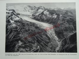 Wallis Gletsch Rhone  Gletscher  anno 1925