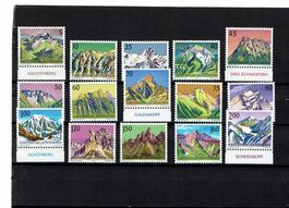 Briefmarken Liechtenstein 1989/92/93 Berge