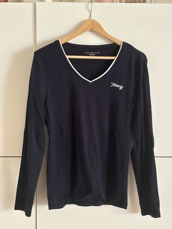 T-shirt manches longues femme Tommy Hilfiger bleu marine