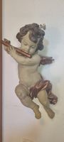 Engel Figur mit Flöte Wandbehang Keramik Alt 62 Zeichen