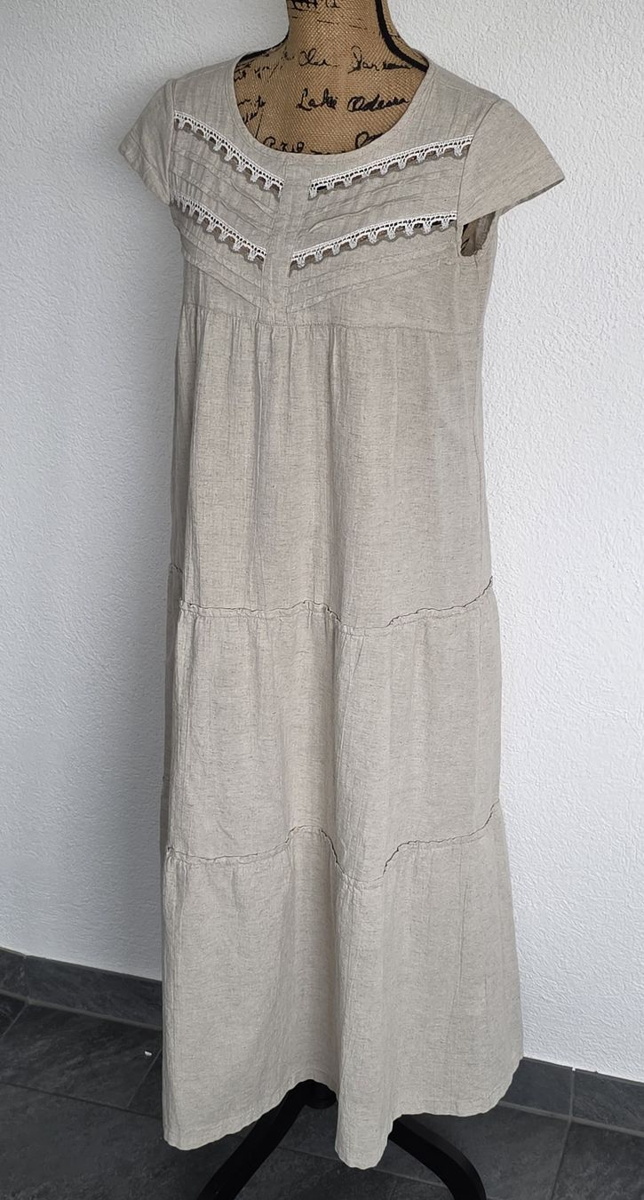 Kleider: Wunderschöne Leinen  Maxikleid  mit Spitze, Grösse S Neu ! – Neu (gemäss Beschreibung) aus Rheinsulz von Gilea 4