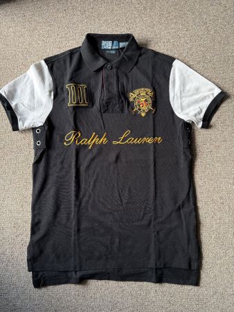 Ralph Lauren Poloshirt, Herren, Grösse M, black/white/gold