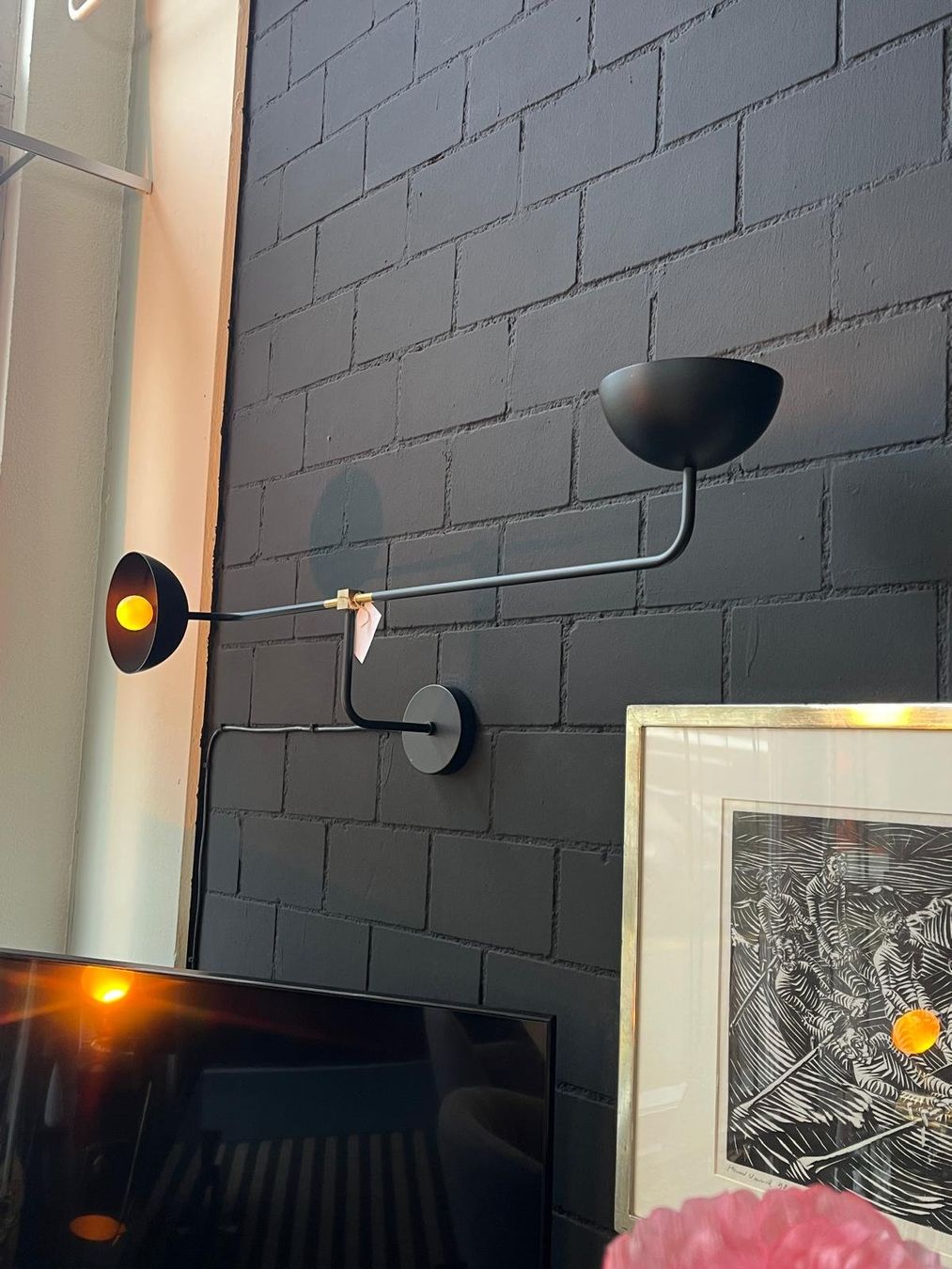 Lambert Lampen: Lambert & fils - Beaubien Double Shade Wall lamp – Gebraucht aus Horn von Ruf_Des 4