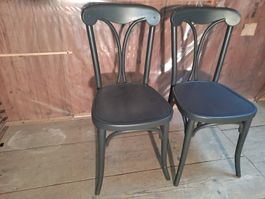 Set 2 Thonet Stühle um 1920 Bugholz