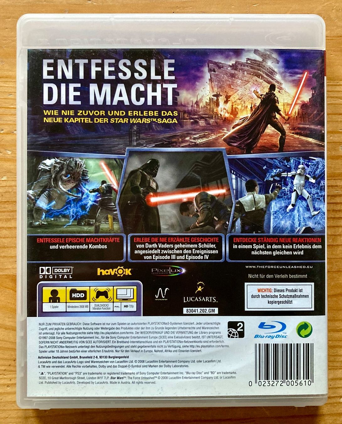 Sony Jeux: Star Wars: The Force Unleashed (Leerhülle) - PS3 – D'occasion à Zürich par Djmotionch 2