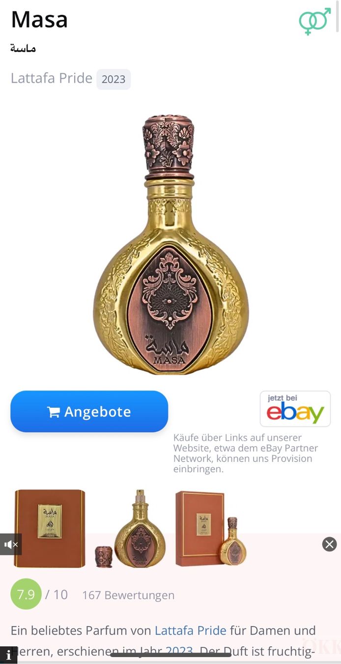 Lattafa Profumi & Eau de Toilette: Lattafa Pride Masa EDP 20ml.. Neu – Nuovo e nell'imballaggio originale da Zürich venduto da deruja 6
